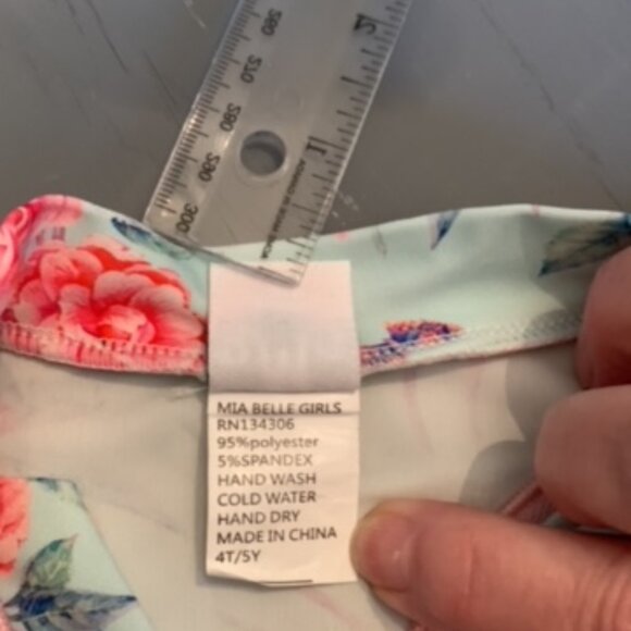 Mia Belle Girls One Piece swimsuit - Picture 4 of 5